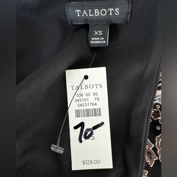 Talbot’s Brown Paisley Wrap Dress NWT Size XS - Picture 4 of 7